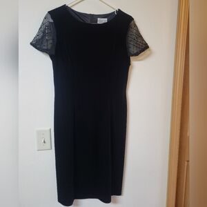 Vintage 90's Robbie Bee Black Velvet Dress